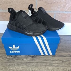 Adidas Kids Black Slip-On NMD Shoes